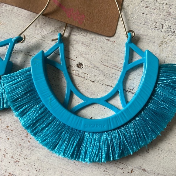 Sugarfix Blue Fringe Earrings - Picture 5 of 7